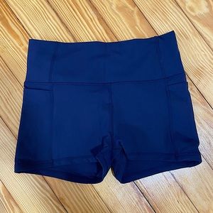 Fabletics Medium Workout Shorts (Navy)